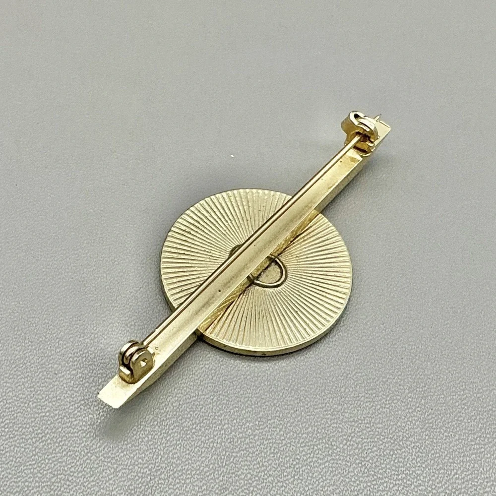 Vintage Unicorn Cufflinks Tie Bar Set Brown Enamel Gold Tone Fantasy Men's